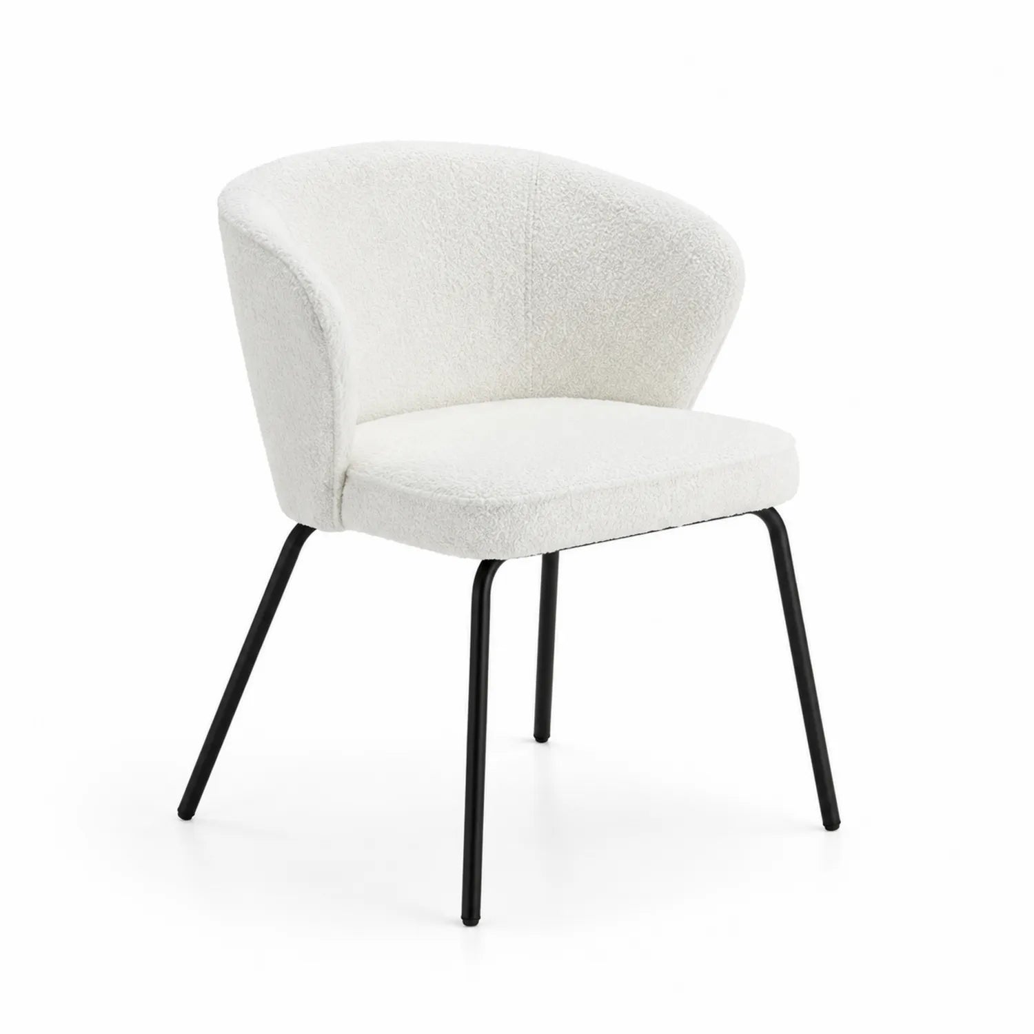 Chaise en tissu avec pieds en métal