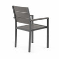 Chaise extérieure en aluminium et bois composite gris